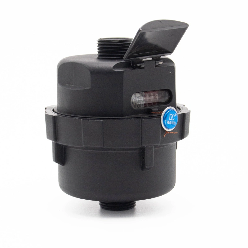 Black Plastic Volume Mechanical Water Flow Meter