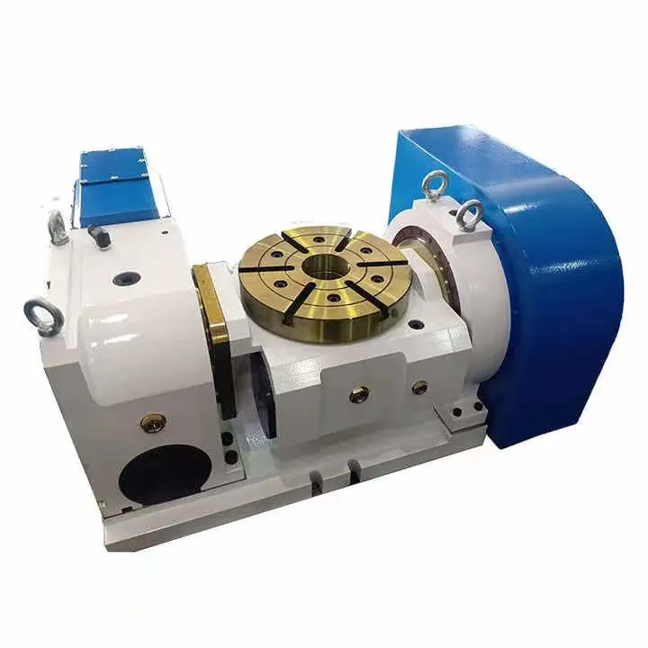 Tk14250b Servo Motorized Automatic Tilting Rotary Table for CNC Milling Machine