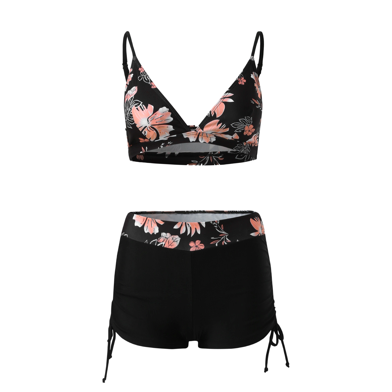 Printed Halter Bikinis Women Swimwear Female Swimsuit Two-Piece Bikini Set