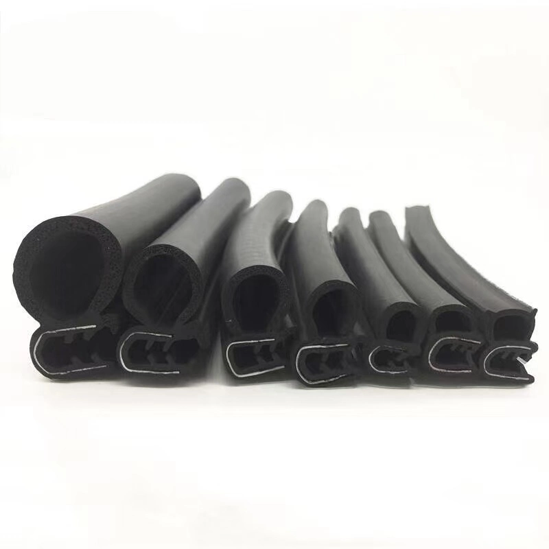 Solid Rubber Seal Gasket Profile Strip with Metal for Auto/Cabinet Door