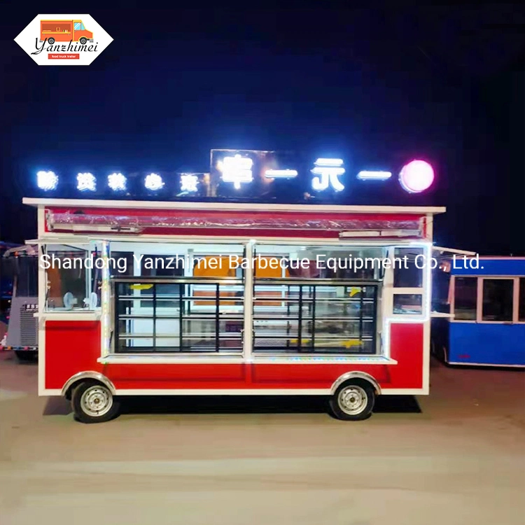 Europe Standard Grill Food Truck Pizza Mobile Food Cart with Pizza Oven