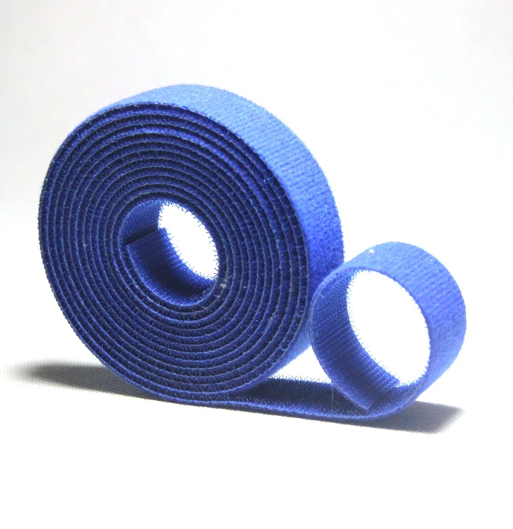 Nylon Bluek Continuous Tape Hook and Loop Roll Strap for Cable Tie