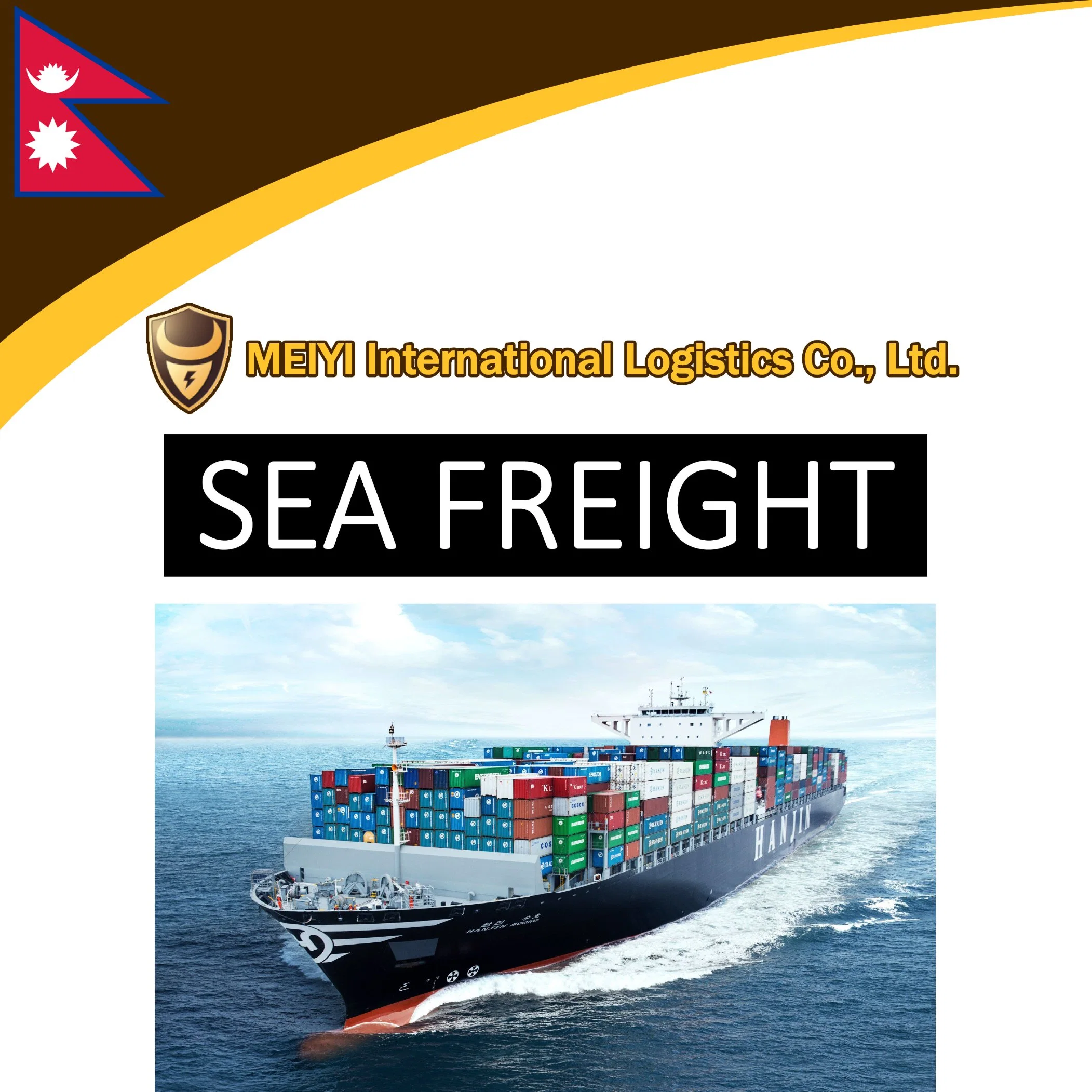 Shipping service from China to Nepal by sea freight door-door shipment DDP DDU international forwarder