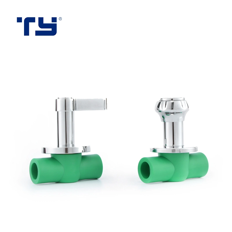 PPR Customize Plastic Water Y Stop Angle Balance Valve