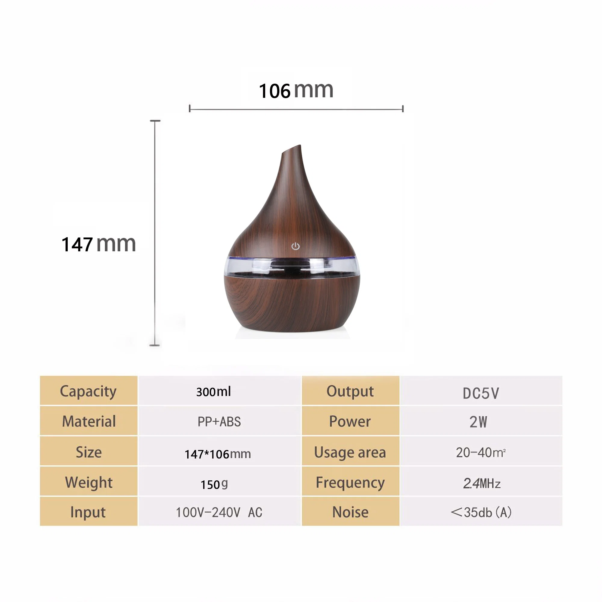 Humidifier Ultrasonic Essential Oil Diffuser Cool Mist Sprayer Air Humificador Car Mist Make