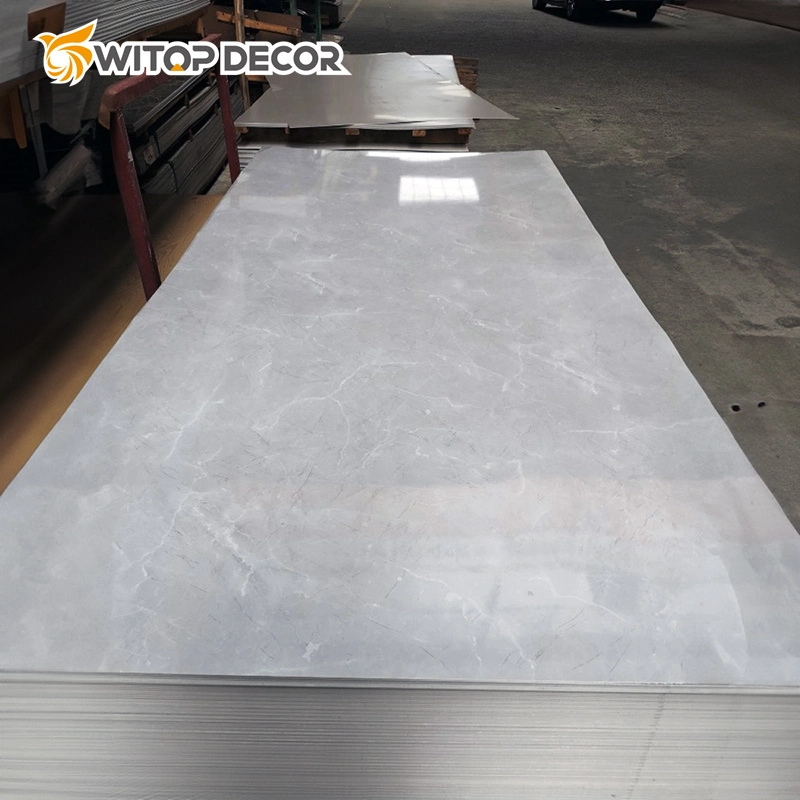 High Gloss PVC UV Sheet Alternative Wall Panel Artificial PVC Marble Sheet