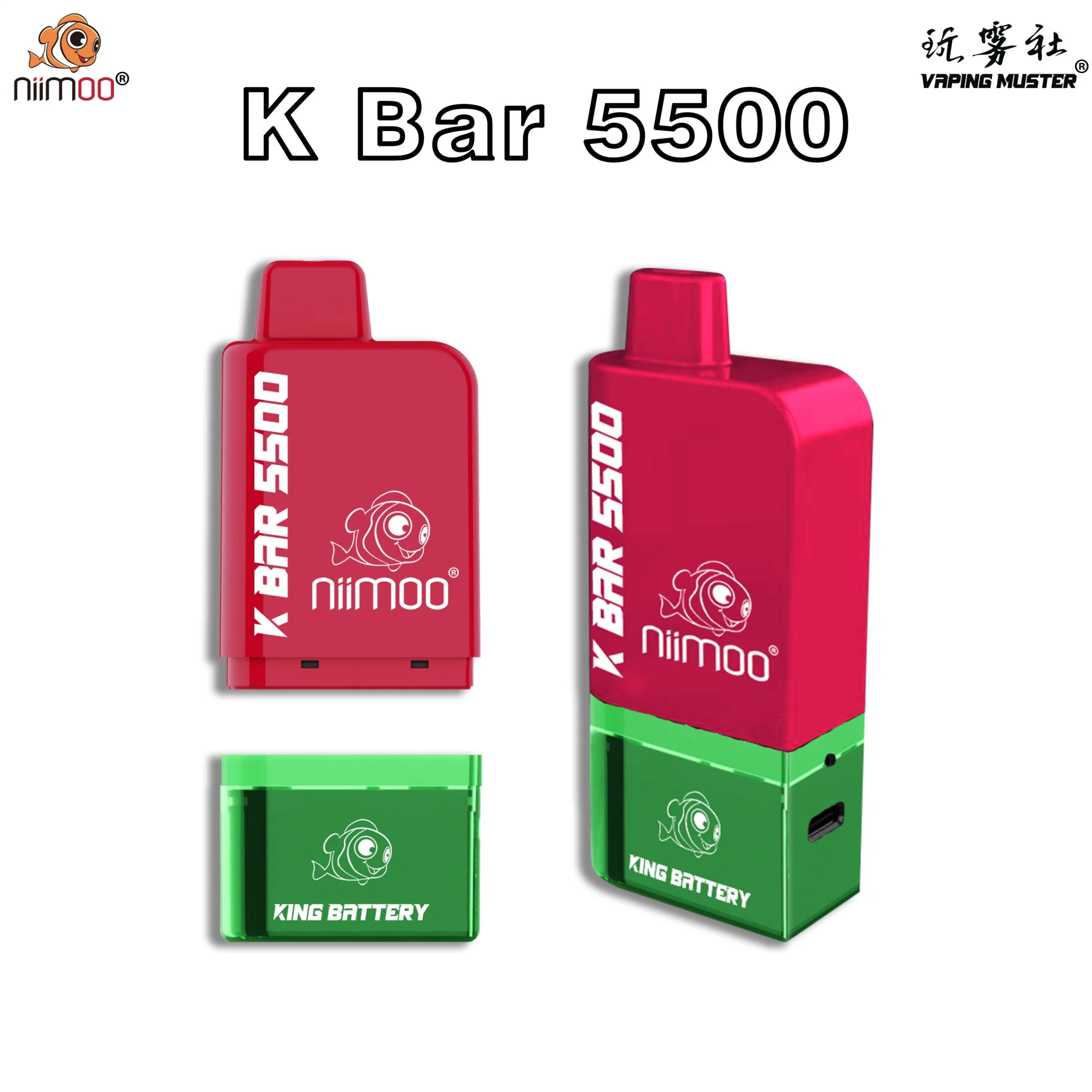 Niimoo 2022 Newest OEM ODM Custom Brand K Battery 400mAh Battery Type C Rechargeable Ecigs