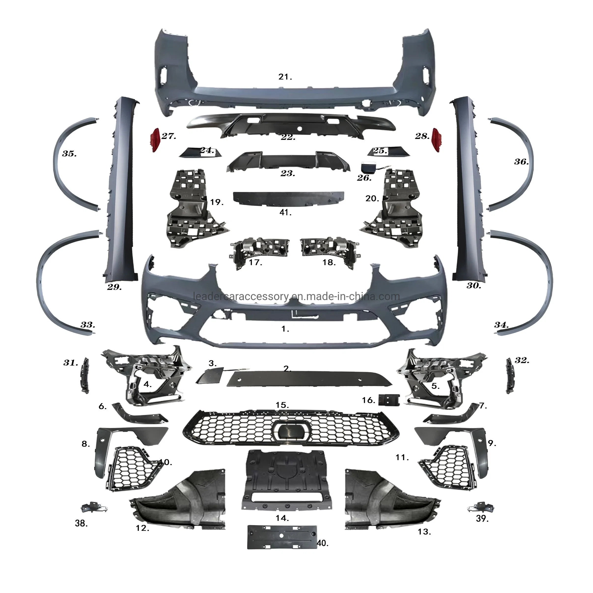 Auto Stoßfänger Karosserie-Kit mit Front Stoßfänger hinten Stoßfänger Kotflügel Heckrasen für BMW X5 G05 F95 X5m 2018 2019 2020 2021