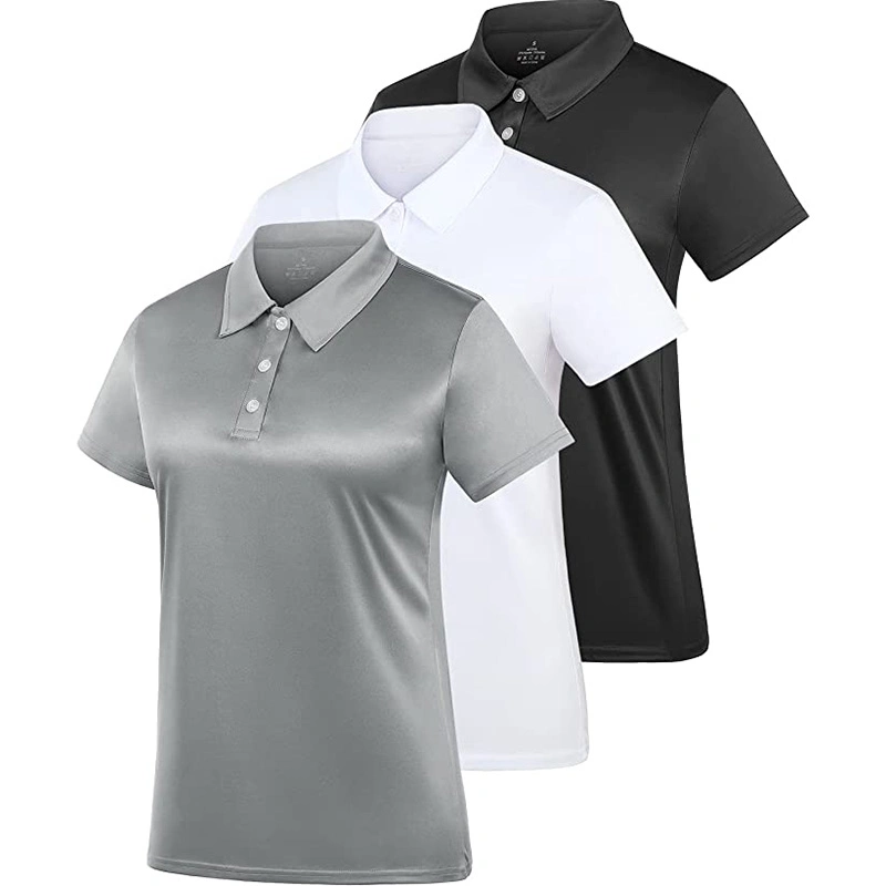 Polo de golf blanc personnalisé pour Femme