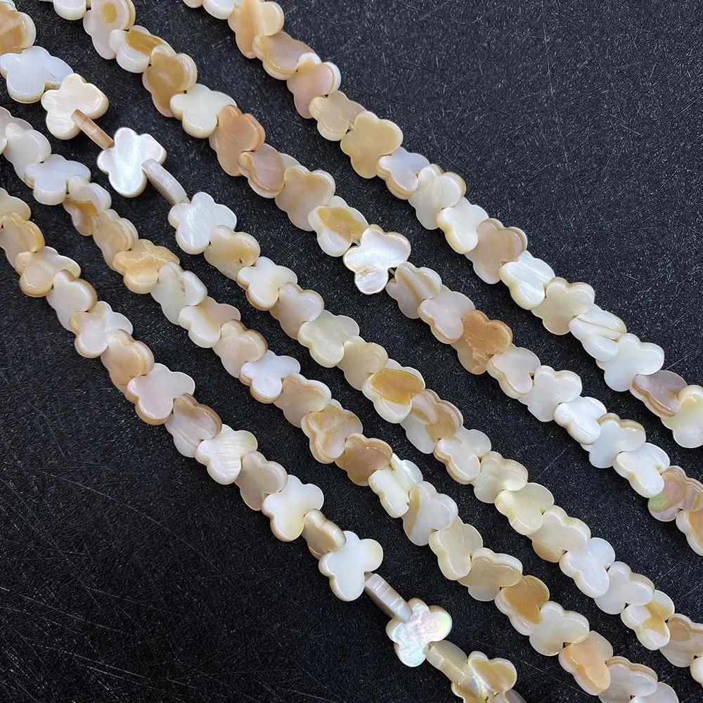 Natural White Abalone Shell Chain Heart Star Round Flower Drop Accessories for Jewelry Making