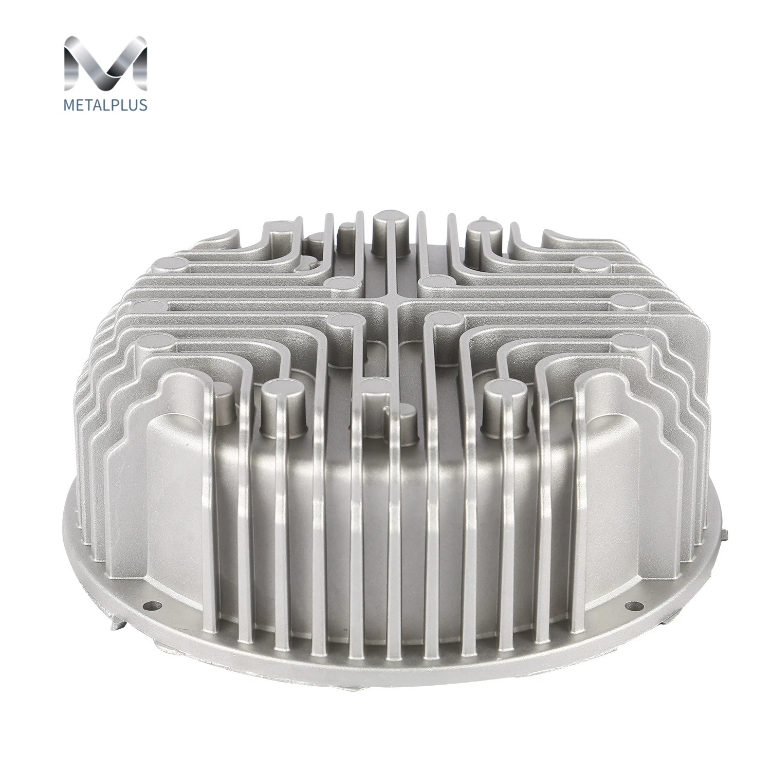 ADC12 White Powder Coated Cast Light Housing Die Casting Heat Sink Housing