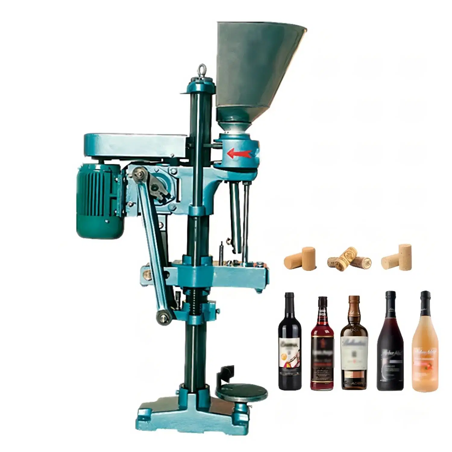 Cork Inserting Machine Semi-Auto Glass Bottle Grape Wine Wood Manufacturing Plant Restaurant Food Shop Spare Parts Provided