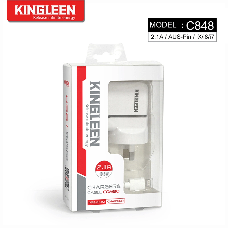 Aus Pin 2.1A Dual USB Safe Stable iPhone Charger Set