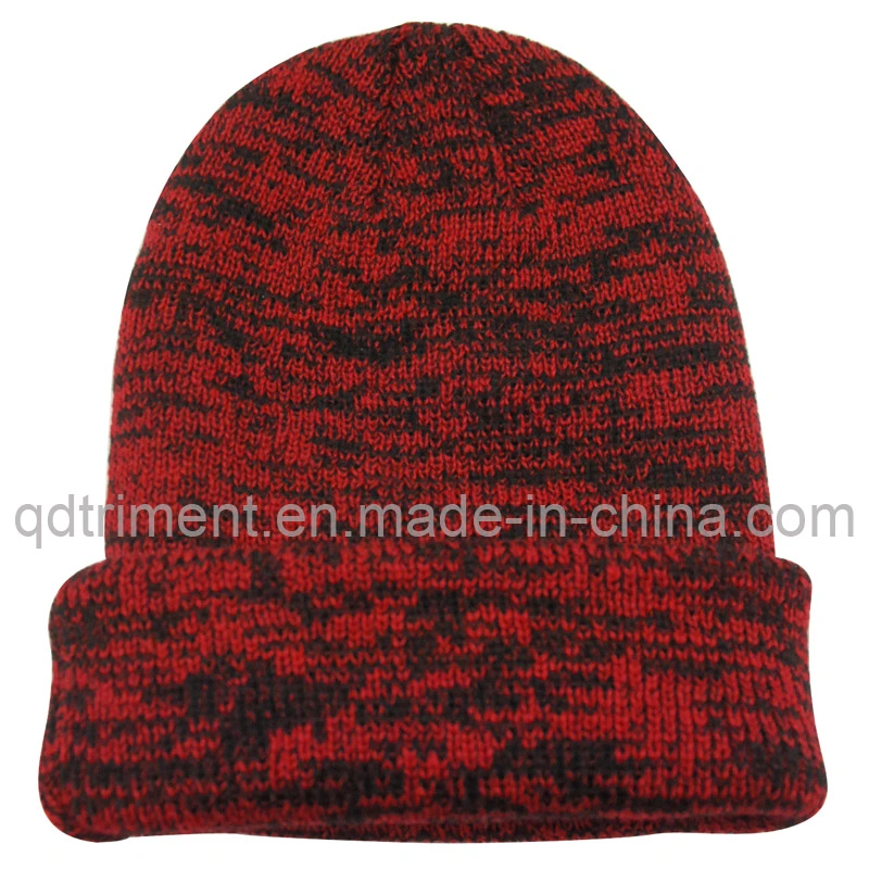 Acrylic Flame Jacquard Sport Ski Knitted Beanie Hat (TRK012)