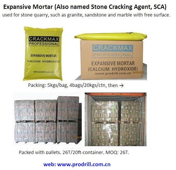 High Range Soundless Cracking Agent for Stone Cracking Calcium Oxide