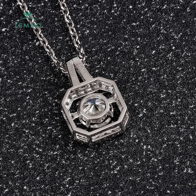Sterling Silver Lab Diamond Ожерелье модные аксессуары