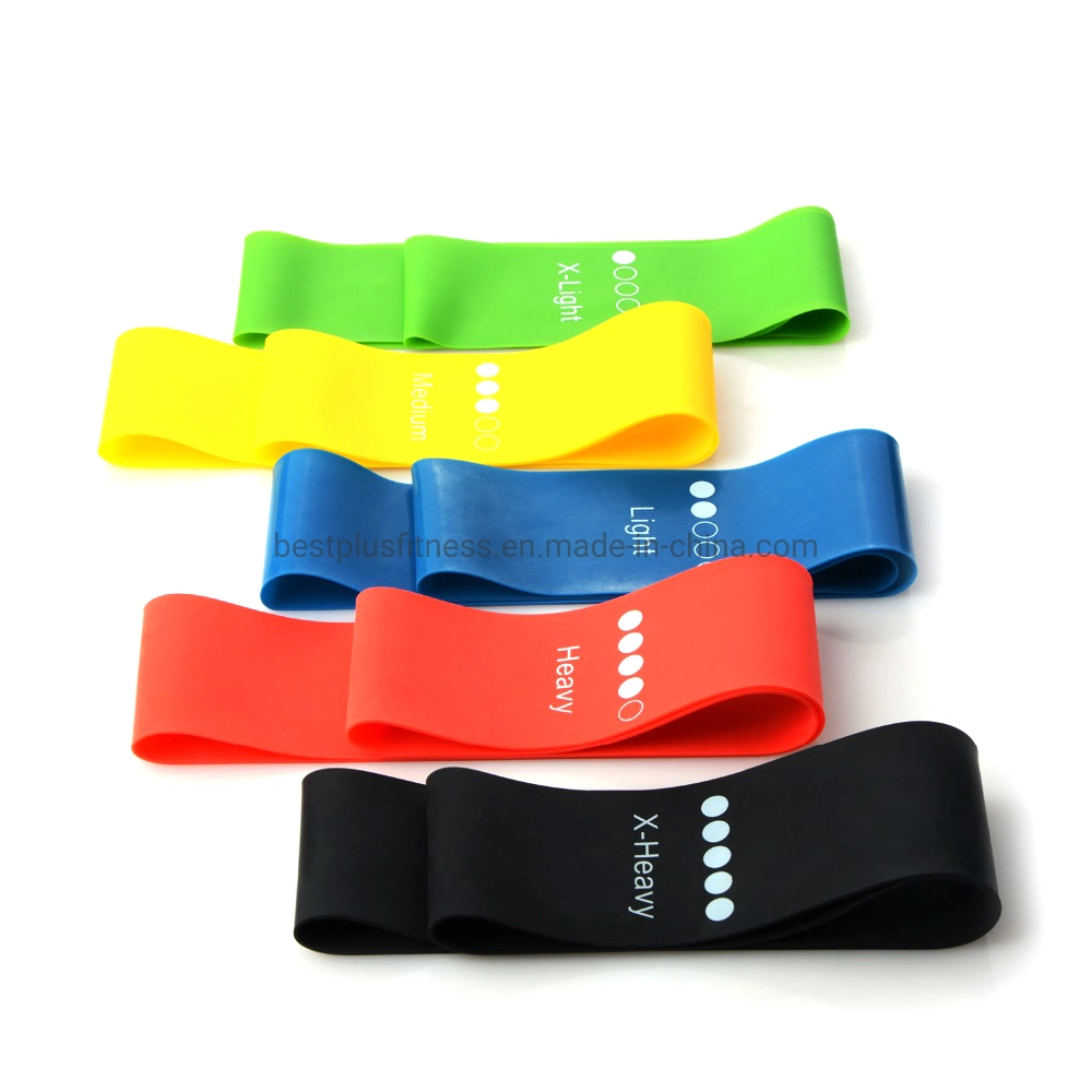 Bandas de resistencia [Set of 5] Skin-Friendly Fitness lazo de ejercicio bandas-ideal Para el entrenamiento de yoga del gimnasio del hogar glúteos piernas de los brazos Pilates de la Fisio Fuerza de estiramiento