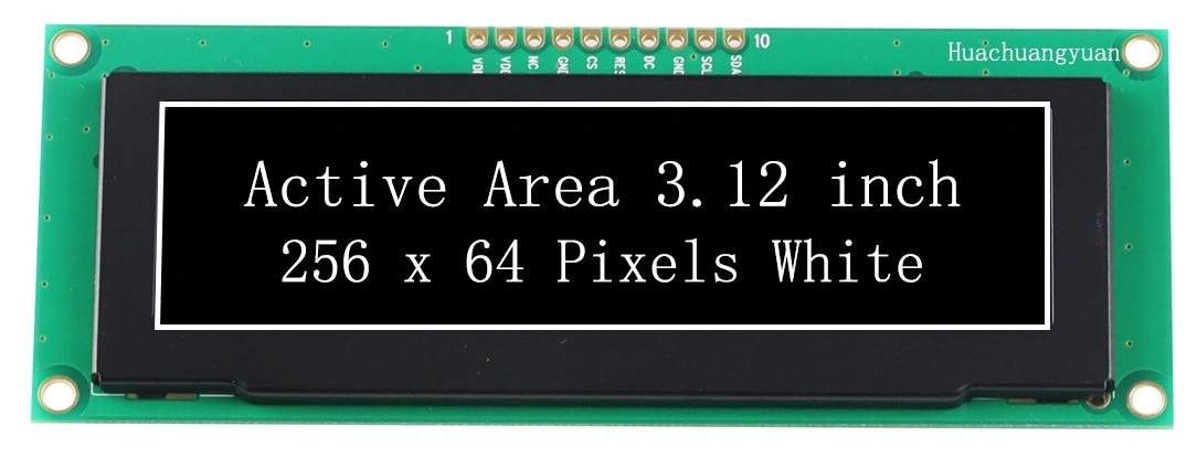 Módulo de 3.12 pulgadas OLED 256x64 de resolución, para fines médicos, instrumentos y otras aplicaciones.