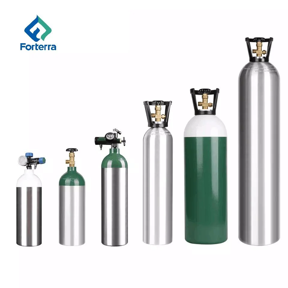 International Standard 5L Medical Aluminum Oxygen Tank 2.9L Oxygen Cylinder with Breathing Kit