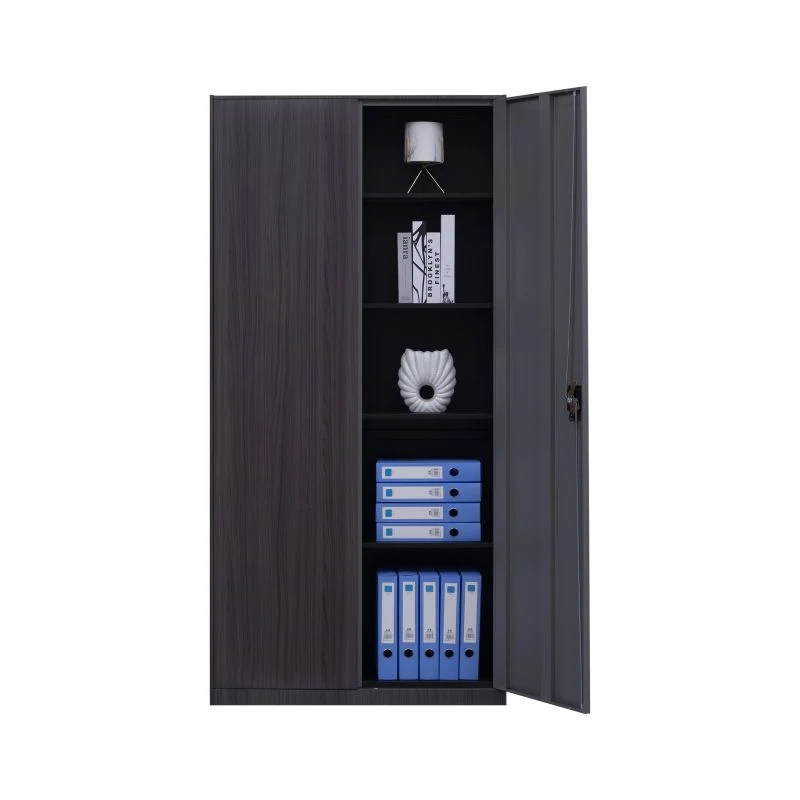 Rangement vertical en acier pour armoire de classement avec porte à charnières