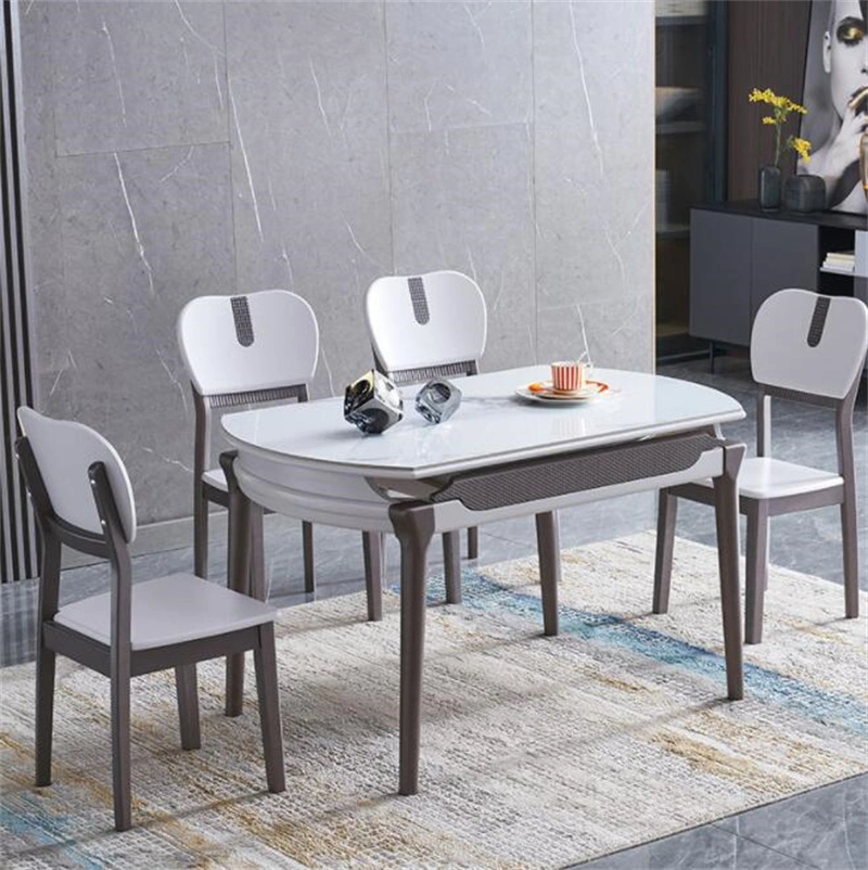 Simple Rock Plate Dining Table Chair Combination Modern Home Furniture