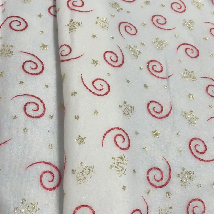 Double Sided Polar Fleece with Frosty Hot Stamping: 100% Polyester