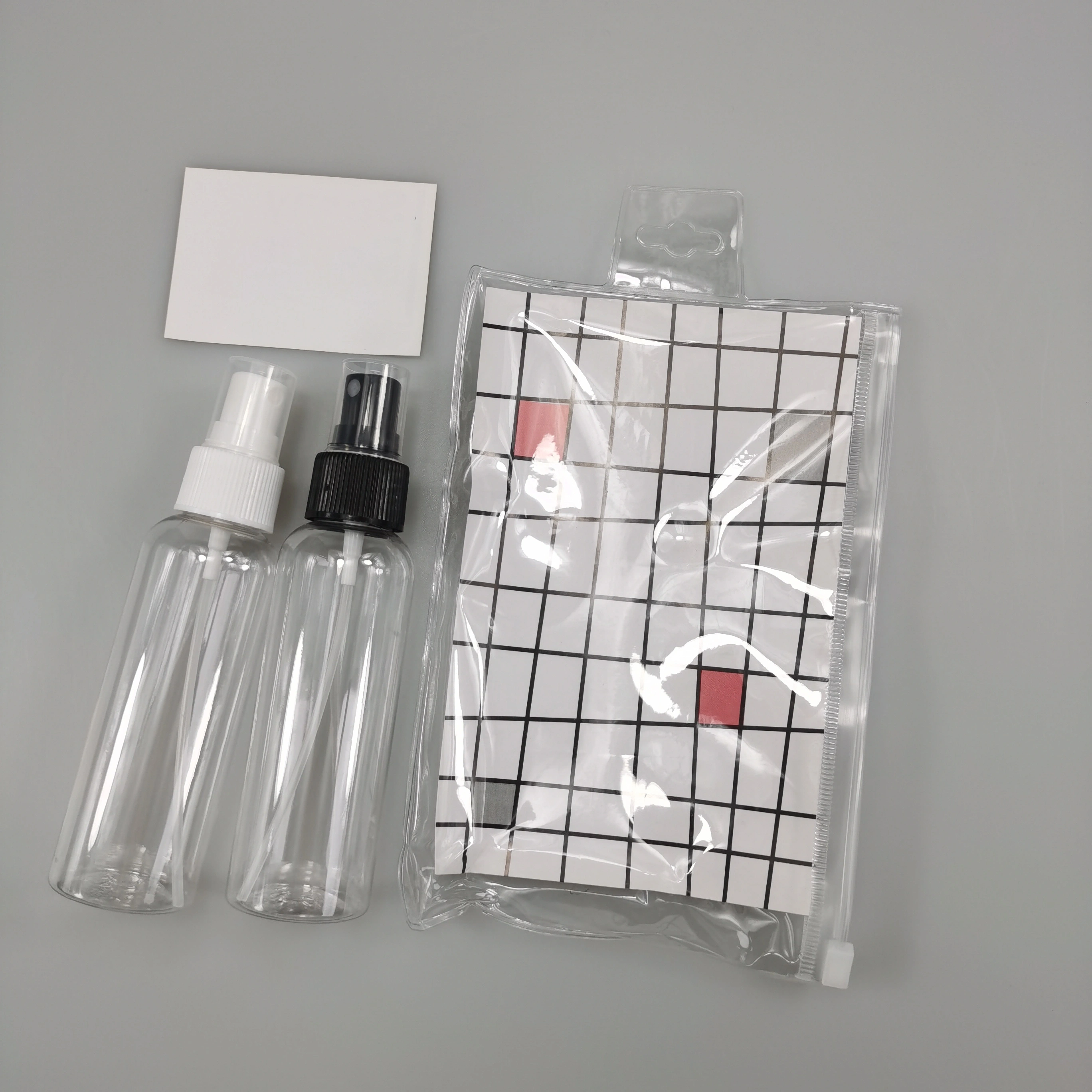 Eco-Friendly Pet Plastic Perfume Cosmetic Skin Care Bottle Set Airline Spray Travel Kit