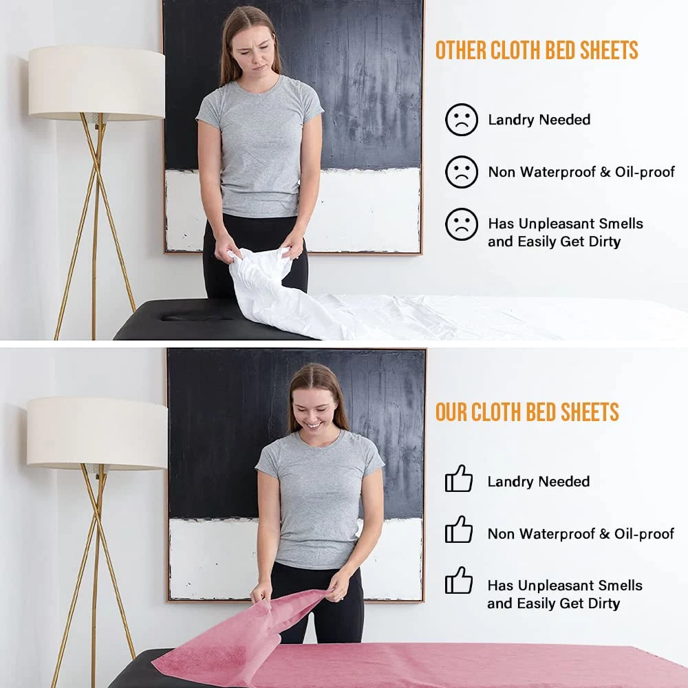 Disposable Bed Sheets Massage Table Sheets, 20 PCS Massage Sheets Cover Non-Woven Fabric for SPA, Beauty Salon, Hotels