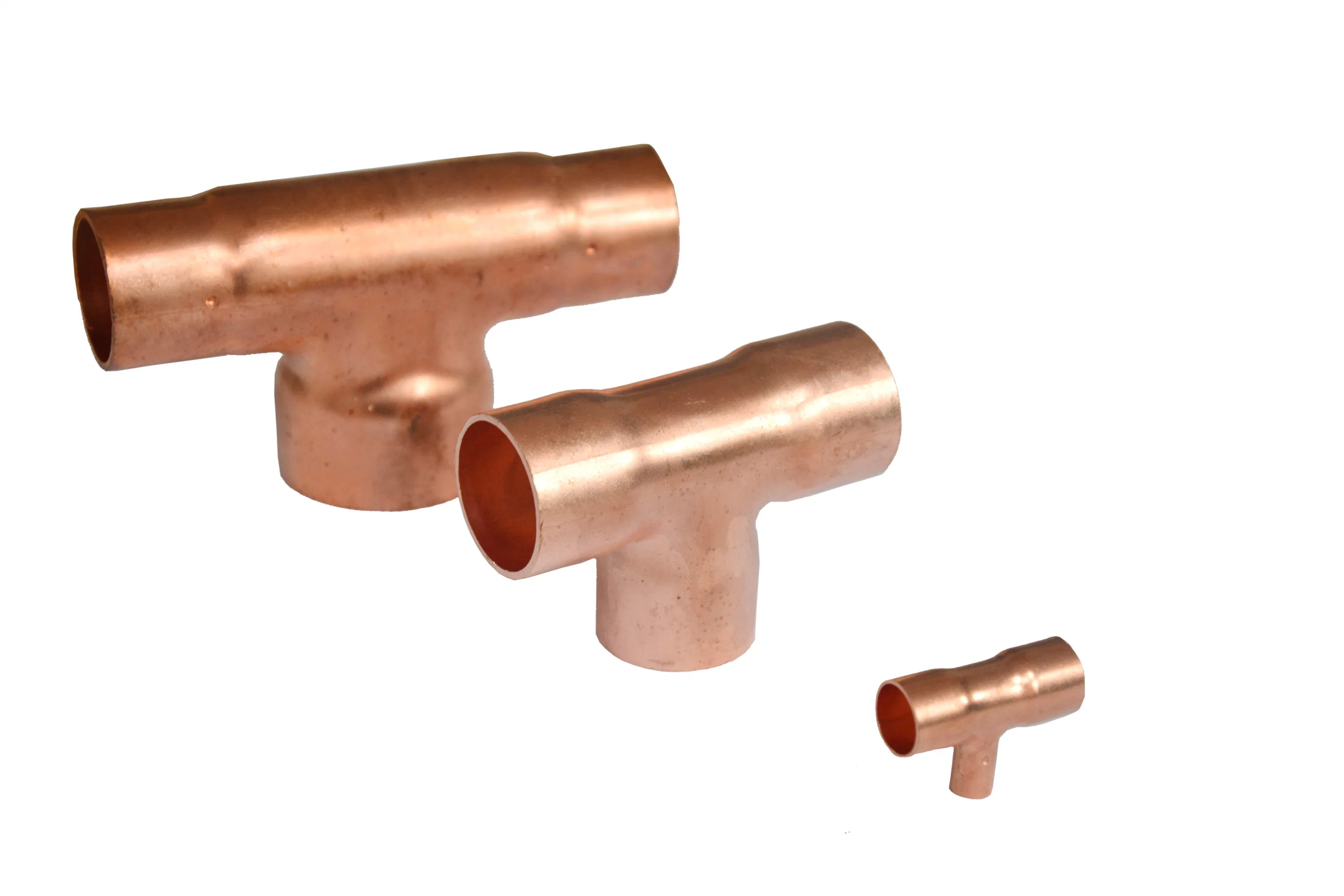 Sweat Copper Tee Equal Press Pipe Connector Refrigeration Pipe Fitting Plumb Copper Tee Fittings Equal Reducing Tee Copper Pipe