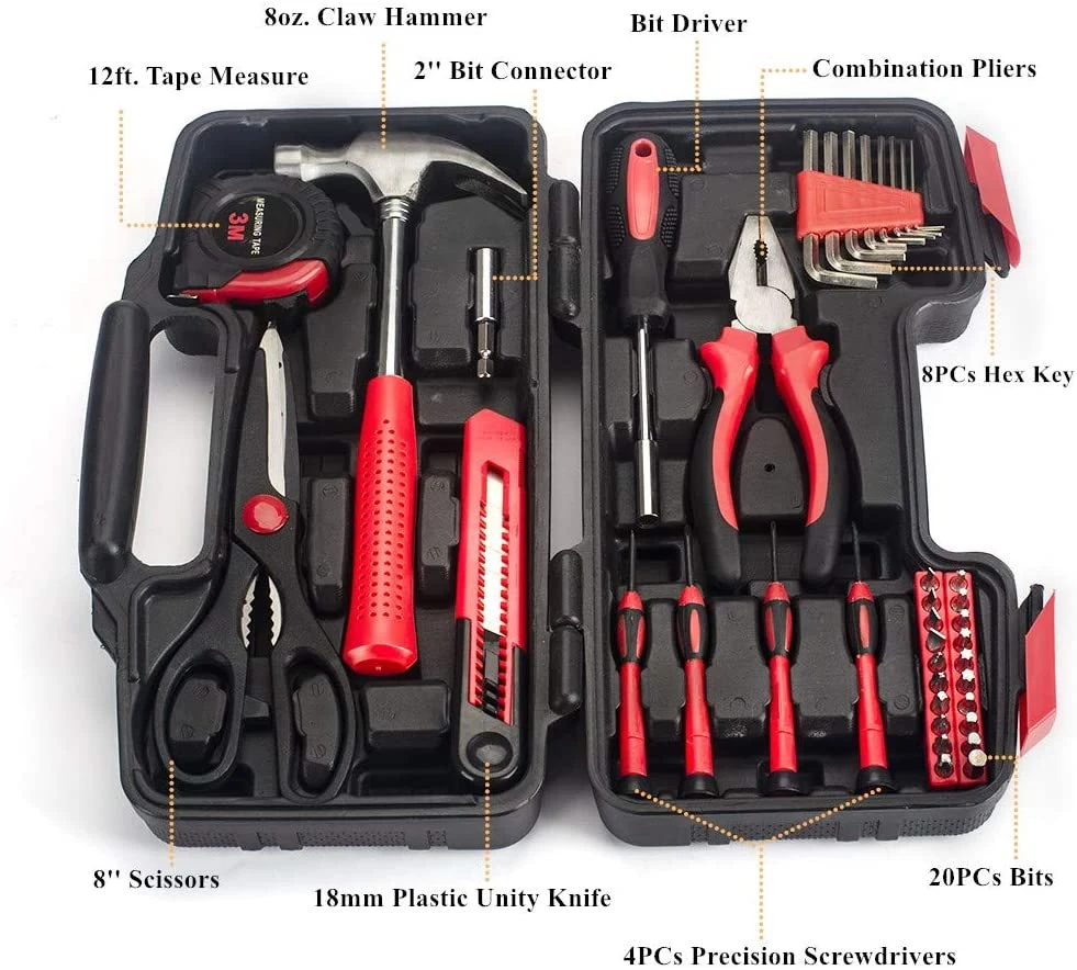 Juego de herramientas manuales Doz Inicio Reparación de automóviles hardware Kit de herramientas