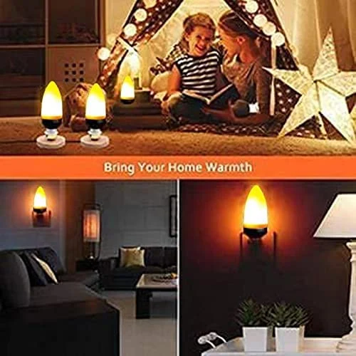 Hot Selling LED Flame Light LED Bulb Lighting Effect 1800K Xmas Decor 85-265V Candle Bulb Lamp E12 Base for Chandelier Indoor Outdoor Home Decoration