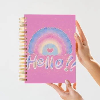 Promotion Gift School Stationery 50 Sheets Cartoon Bird Pattern Kids Spiral Notebook