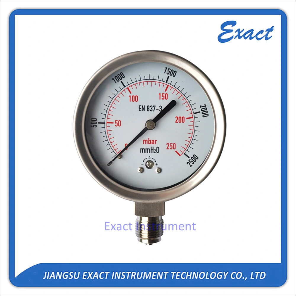 Mbar Low Manometer Capsule Low Pressure Gauge Stainless Steel Gauge