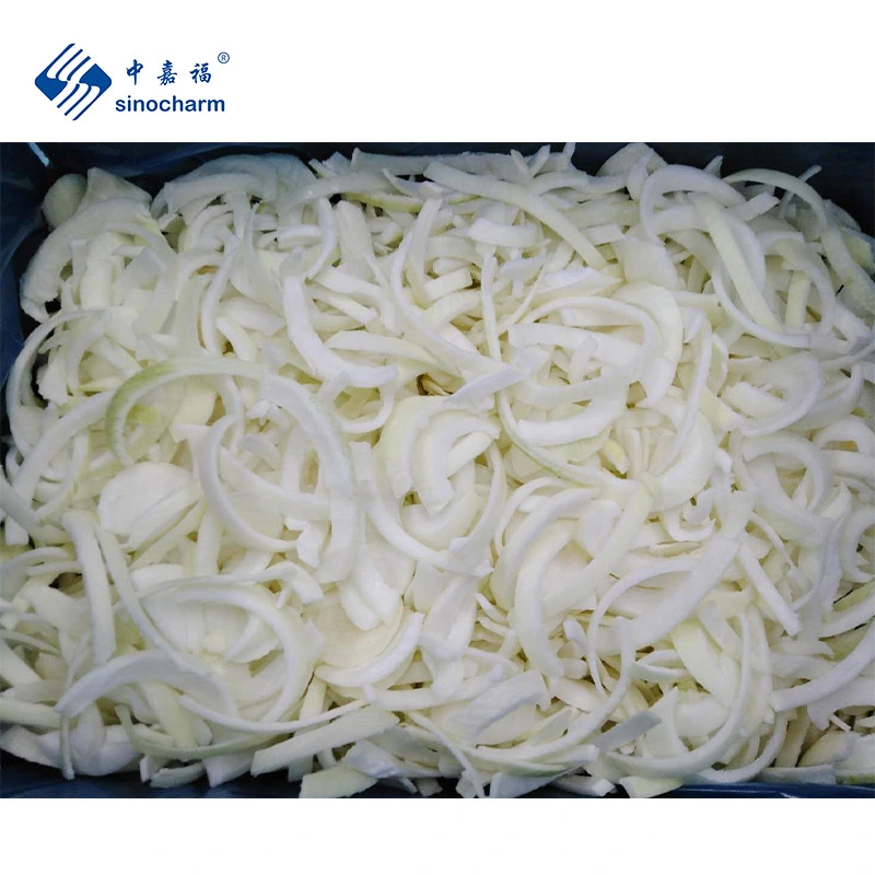 Sinocharm Brc-a Approved IQF White Onion Strips Suppliers Frozen Onion Strips