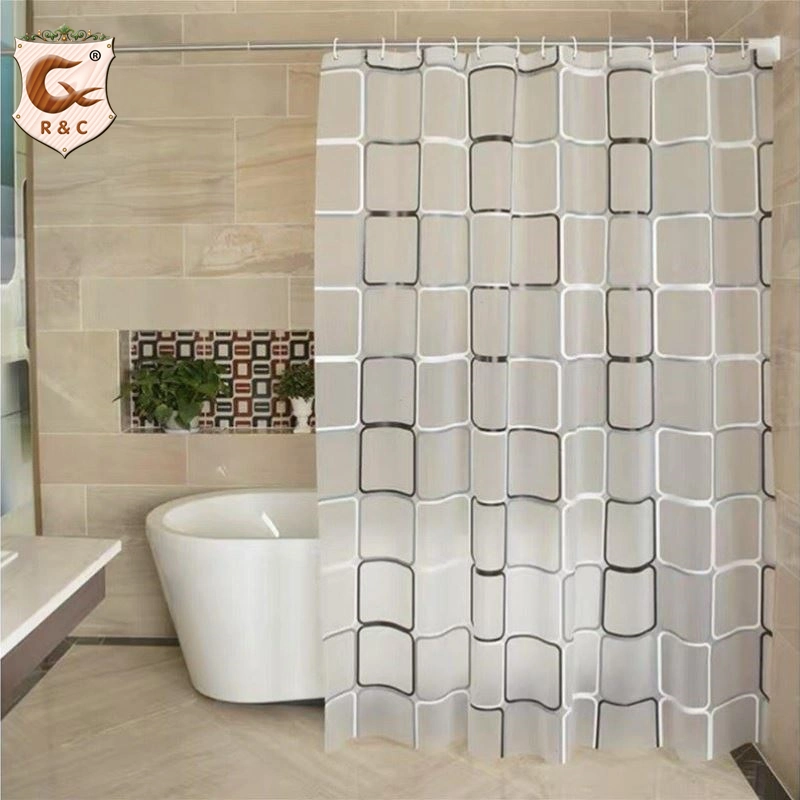 Modern Style Hotel Bathroom Curtains PEVA 3D Shower Curtain