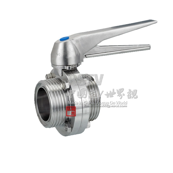 Stainless Steel Butt Welding Thread Manual Sanitary Butterfly Valve