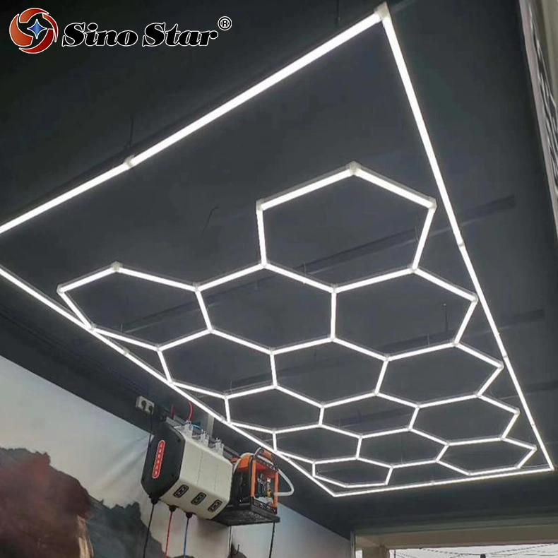 Factory Direct Ceiling LED Multi-Rectangular Tubular Honeycomb Lamp Car Repair Maintenance Shop Station Lamp 2.4*4.8m