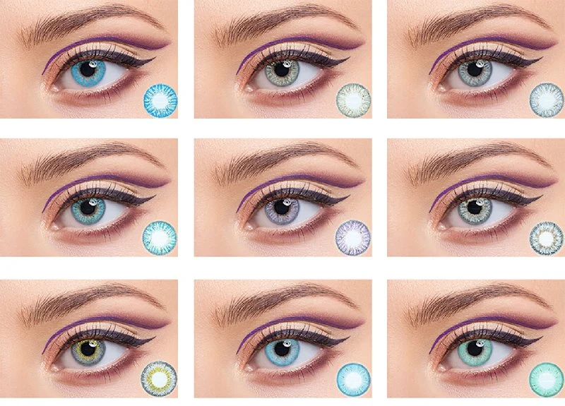 prix d'usine 2 PIÈCES/paire de lentilles de contact souples Beauté lentilles de contact yeux Yeux de lentille de couleur cosmétique