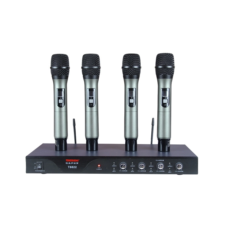 Temeisheng/OEM 4 in 1 Handle Wireless Microphone T8822