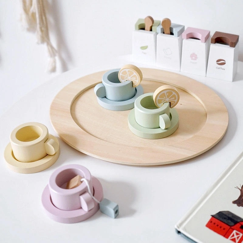 Wooden Children Furniture Pretend Play Tea Toy Set