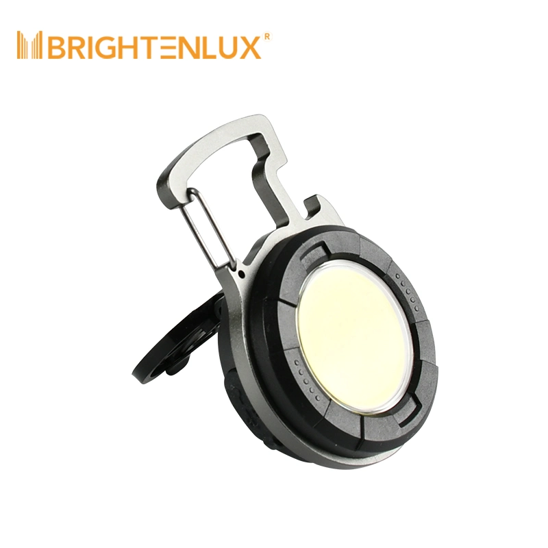 Mini LED portátil Brightenlux corrente de porta-chaves recarregável magnética COB trabalho Luz