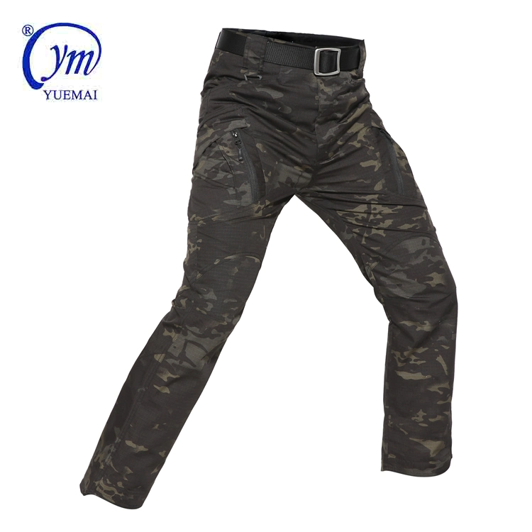 Coton mâle tactique des Forces spéciales militaires Wear-Resistant salopettes Pantalon Pantalon cargo de chasse de randonnée travailleur