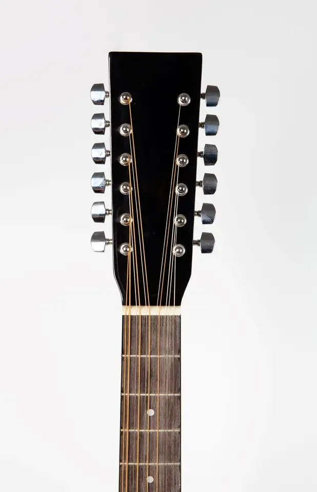 OEM personalizado todo Laminado Basswood 12 String Dreadnought Natural Acoustic Guitarra (LZSAG-150)