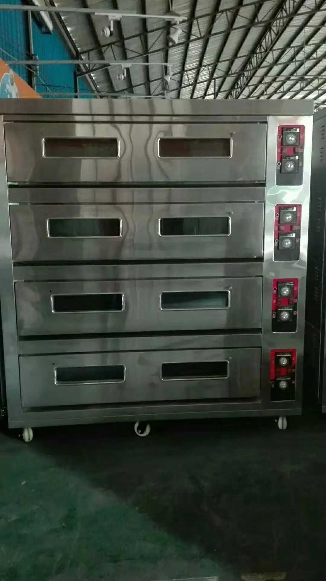 Bakery Equipment Commercial Hot Sale 4 Deck 16 Trays Baking Gas Oven