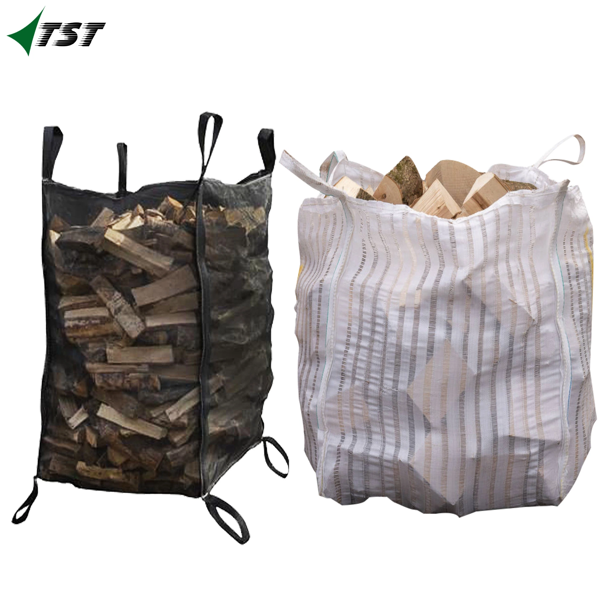 Wholesale/Supplier Durable Packing Firewood Ventilated Bulk Bag 1000kg Breathable FIBC Big Bag Firewood Bag Mesh Packaging Storage 5: 1