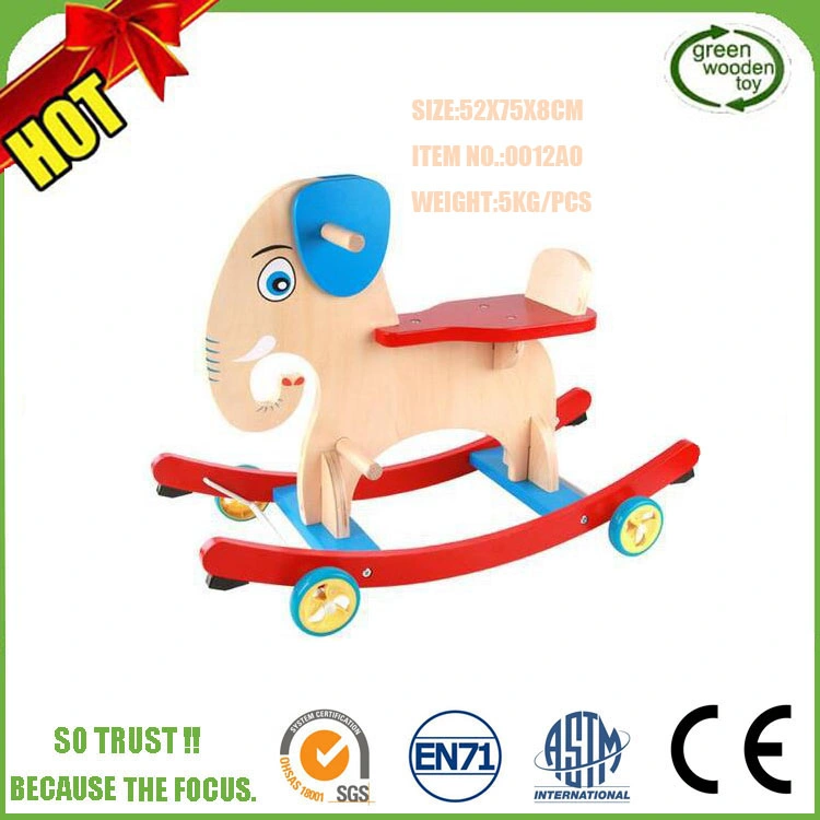 China Mayorista/Proveedor Educación Intelectual Popular DIY niña niños Bebé de madera tirarse a lo largo de Unicornio Rocking caballo Plush muñeca Magical Aprender juguete