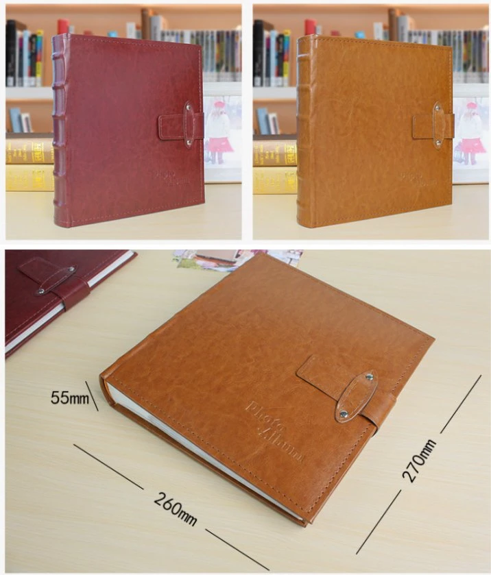 Luxury PU Leather Embossing Debossing Logo Photo Album for Family Memories Album