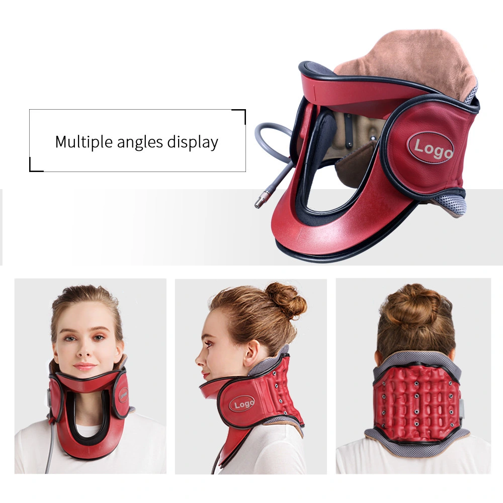 Custom Logo Ajustable Cervical Pain Relief Air Inflatable Neck Traction Device