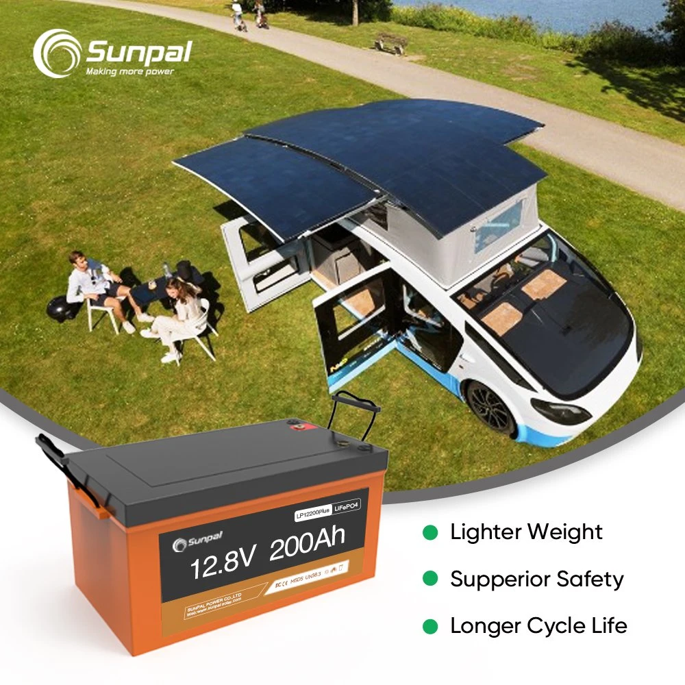 Sunpal 50ah 60ah 70ah Solar System Battery 12V LiFePO4 Battery Pack