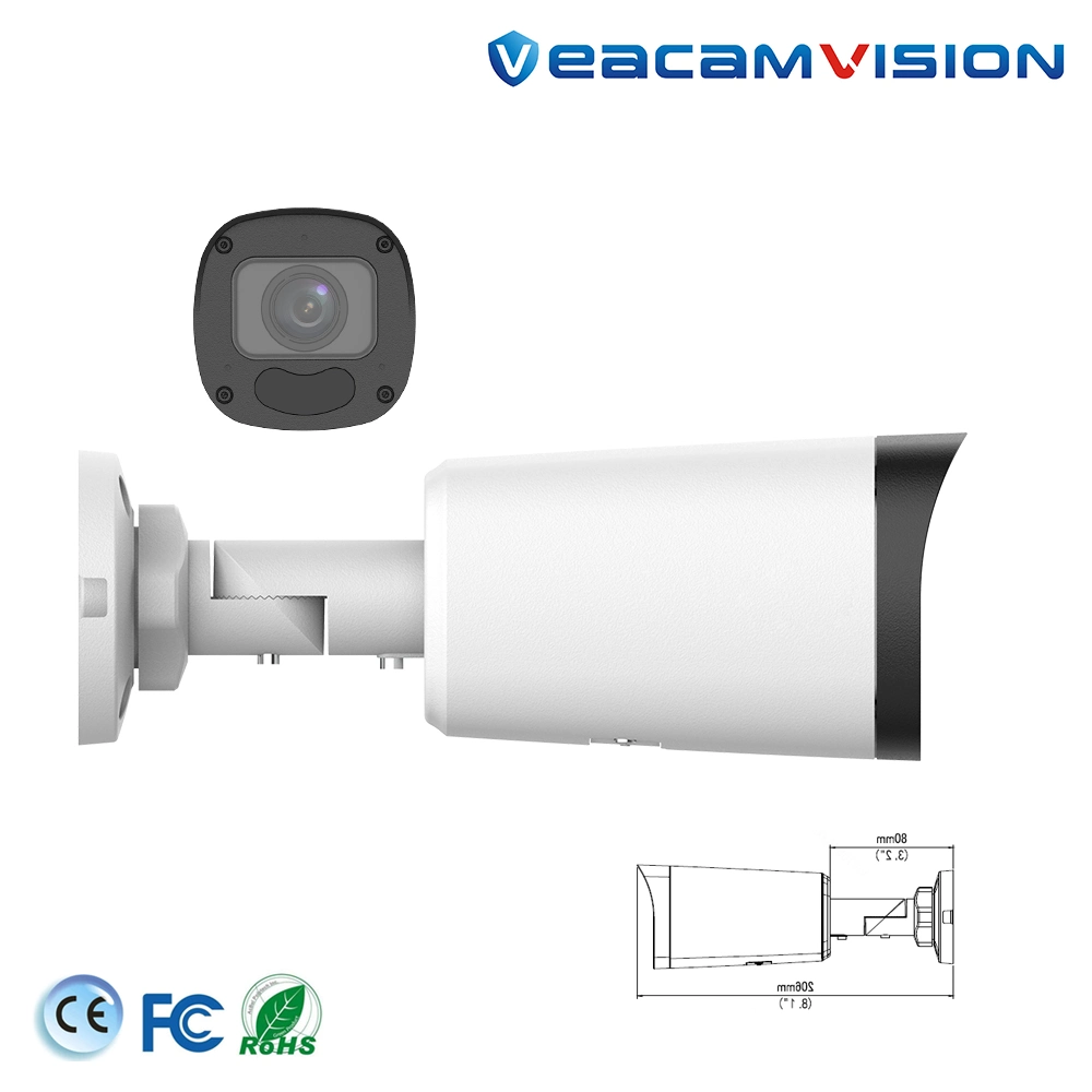 120db Cámaras CCTV de videovigilancia en red HD WDR Proveedores Bullet Smart Cámara de vídeo móvil con alarma Poe Seguridad Cámara para el hogar